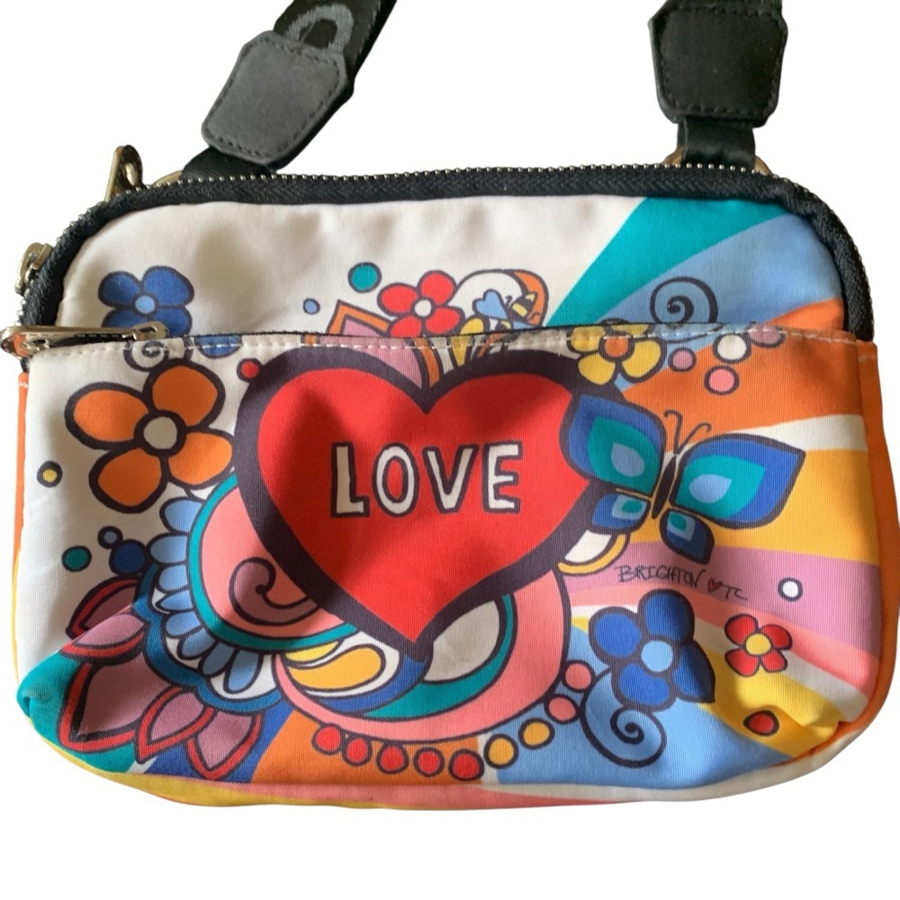 BRIGHTON "Love" Pop Art Nylon Crossbody – Cheerful & Compact‎